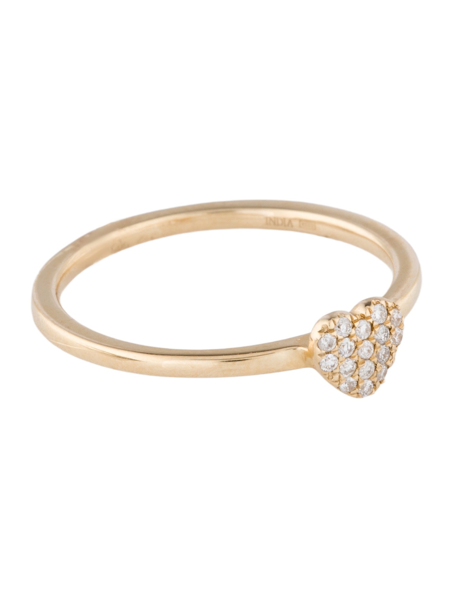 Ring 14K Diamond Heart Cocktail