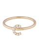 Ring 14K Diamond Initial 'C' Cocktail Ring