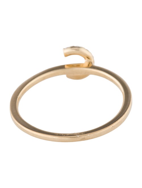 Ring 14K Diamond Initial 'C' Cocktail Ring