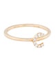 Ring 14K Diamond Initial 'C' Cocktail Ring