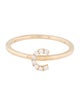 Ring 14K Diamond Initial 'C' Cocktail Ring