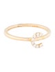 Ring 14K Diamond Initial 'C' Cocktail Ring