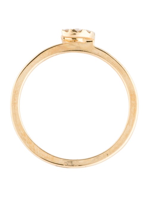 Ring 14K Diamond Initial 'C' Cocktail Ring