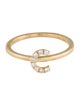 Ring 14K Diamond Initial 'C' Cocktail Ring