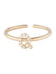 Ring 14K Diamond Initial 'Q' Open End Cocktail Ring