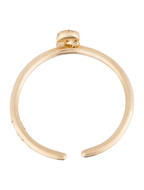 Ring 14K Diamond Initial 'S' Open End Cocktail Ring