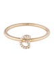 Ring 14K Diamond Initial 'G' Cocktail Ring