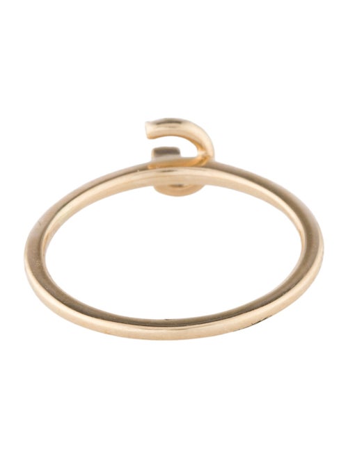 Ring 14K Diamond Initial 'G' Cocktail Ring