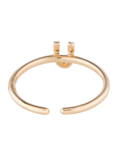 Ring 14K Diamond Initial 'U' Cocktail Ring