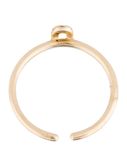 Ring 14K Diamond Initial 'U' Cocktail Ring