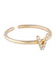Ring 14K Diamond Initial 'V' Cocktail Ring