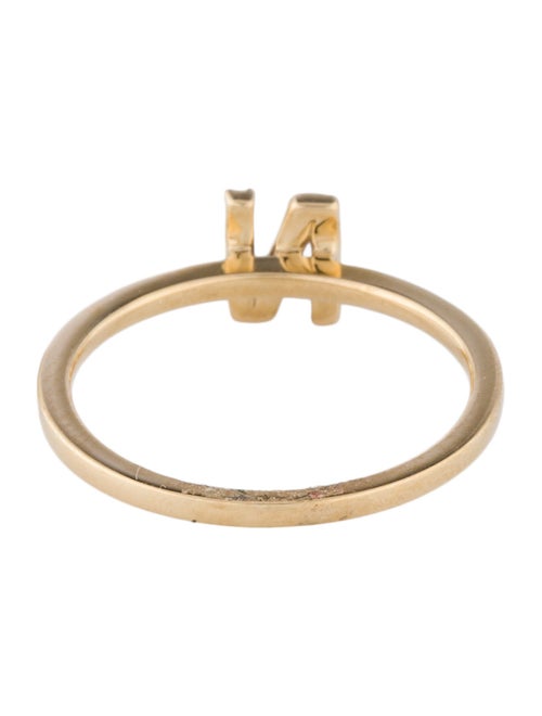 Ring 14K Diamond Initial 'N' Cocktail Ring