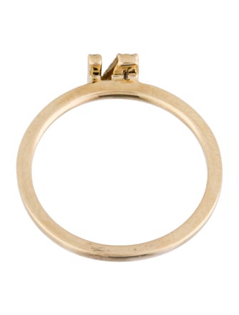 Ring 14K Diamond Initial 'N' Cocktail Ring