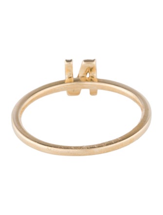 Ring 14K Diamond Initial 'N' Cocktail Ring