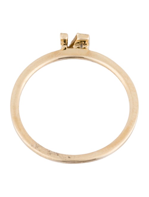Ring 14K Diamond Initial 'N' Cocktail Ring