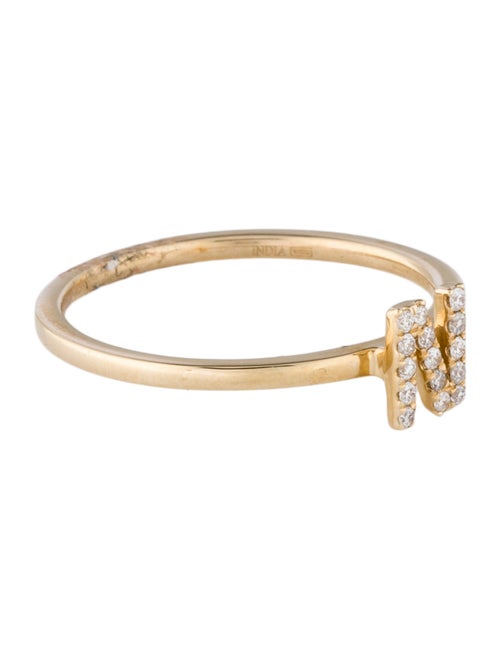 Ring 14K Diamond Initial 'N' Cocktail Ring