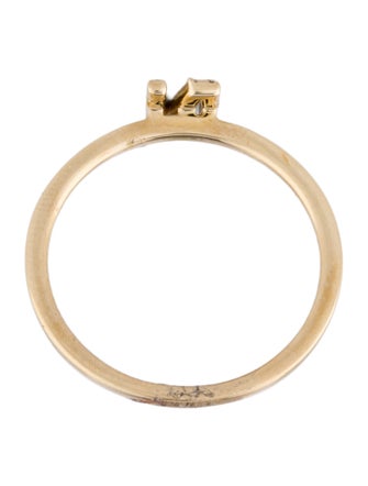 Ring 14K Diamond Initial 'N' Cocktail Ring