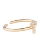 Ring 14K Diamond Initial 'T' Open End Cocktail Ring