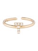 Ring 14K Diamond Initial 'T' Open End Cocktail Ring
