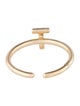 Ring 14K Diamond Initial 'T' Open End Cocktail Ring