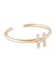 Ring 14K Diamond Initial 'H' Cocktail Ring