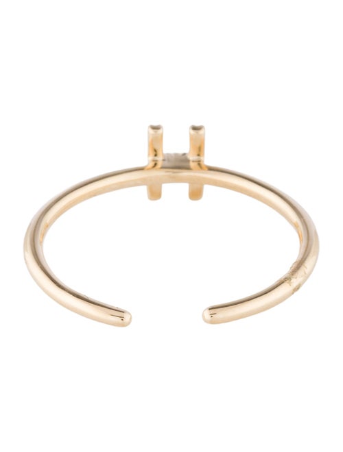 Ring 14K Diamond Initial 'H' Cocktail Ring