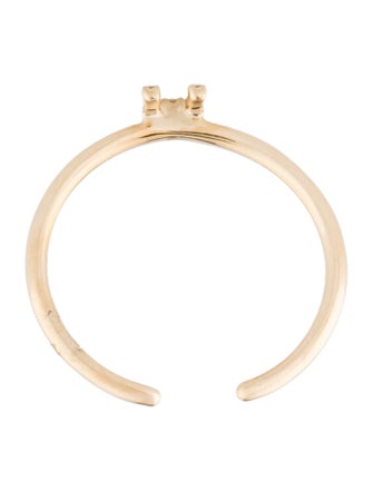 Ring 14K Diamond Initial 'H' Cocktail Ring