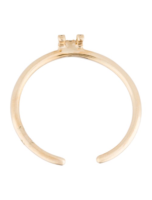 Ring 14K Diamond Initial 'H' Cocktail Ring