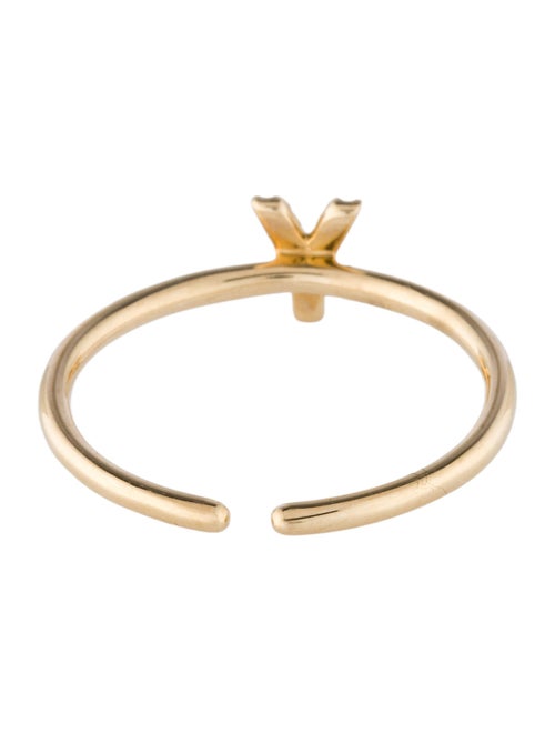 Ring 14K Diamond Initial 'Y' Cocktail Ring