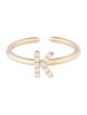 Ring 14K Diamond Initial 'K' Cocktail Ring