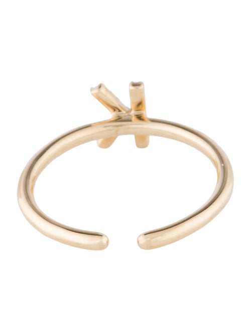 Ring 14K Diamond Initial 'K' Cocktail Ring