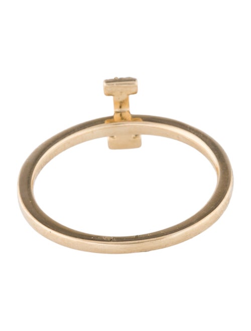 Ring 14K Diamond Initial 'I' Cocktail Ring