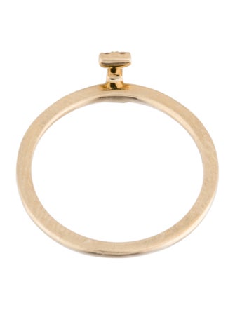 Ring 14K Diamond Initial 'I' Cocktail Ring