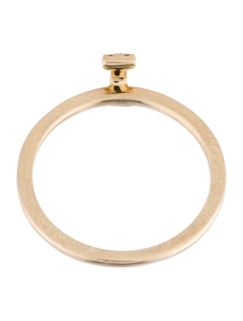 Ring 14K Diamond Initial 'I' Cocktail Ring