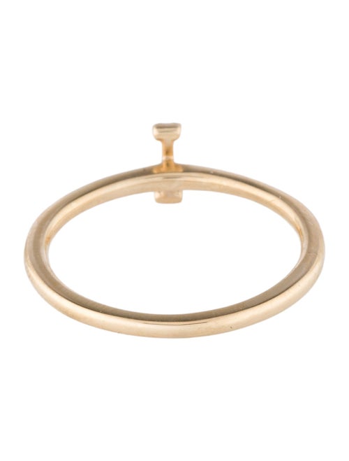 Ring 14K Diamond Initial 'I' Cocktail Ring