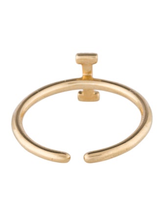Ring 14K Diamond Initial 'I' Cocktail Ring