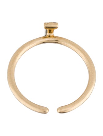 Ring 14K Diamond Initial 'I' Cocktail Ring