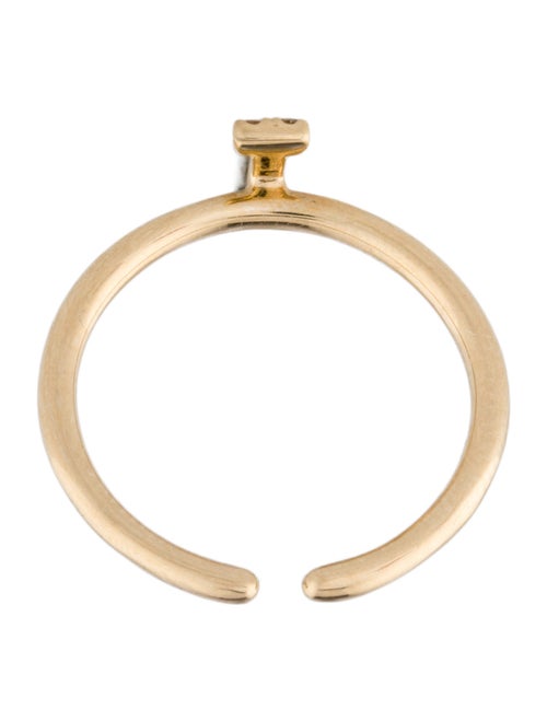 Ring 14K Diamond Initial 'I' Cocktail Ring