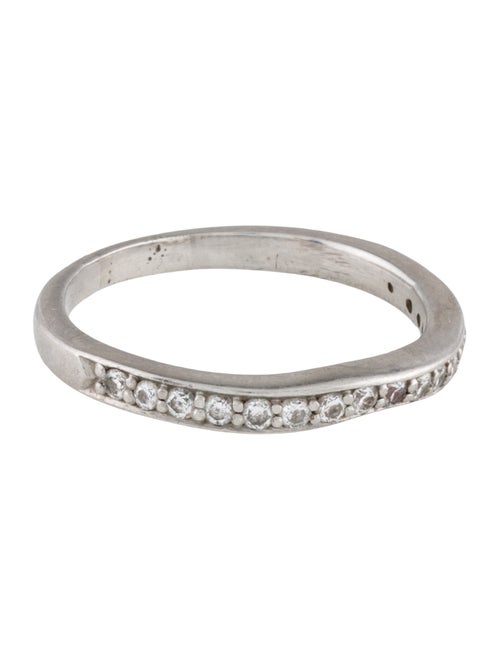 Ring Platinum Diamond Wavy Band