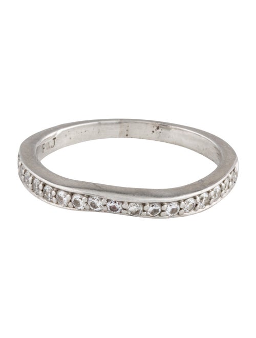 Ring Platinum Diamond Wavy Band