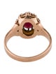 Ring Antique 10K 1.30ct Garnet & Pearl Cocktail Ring