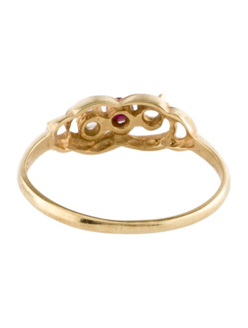 Ring 14K Ruby & Topaz Cocktail Ring