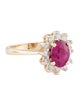 Ring 14K 1.37ct Ruby & Diamond Cocktail Ring