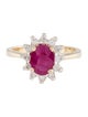 Ring 14K 1.37ct Ruby & Diamond Cocktail Ring
