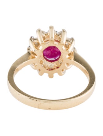 Ring 14K 1.37ct Ruby & Diamond Cocktail Ring