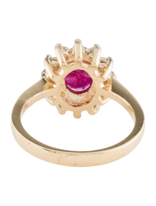 Ring 14K 1.37ct Ruby & Diamond Cocktail Ring