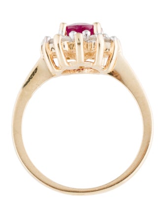 Ring 14K 1.37ct Ruby & Diamond Cocktail Ring