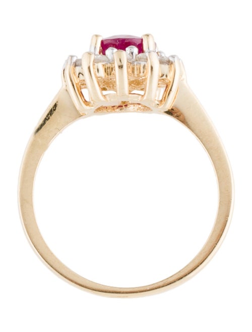 Ring 14K 1.37ct Ruby & Diamond Cocktail Ring
