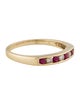 Ring 14K Ruby & Diamond Band
