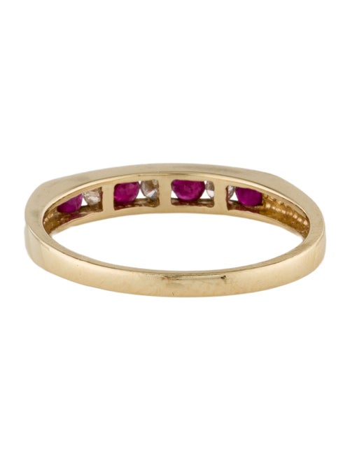 Ring 14K Ruby & Diamond Band